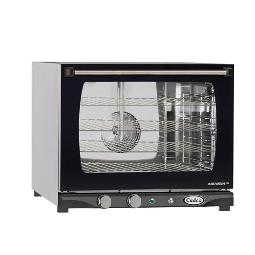 Cadco XAF-133 Heavy-Duty Countertop Convection Oven with Manual Controls & Humidity, Stainless Steel, NSF, 208-240v, For Commercial Use, 125 lbs.
