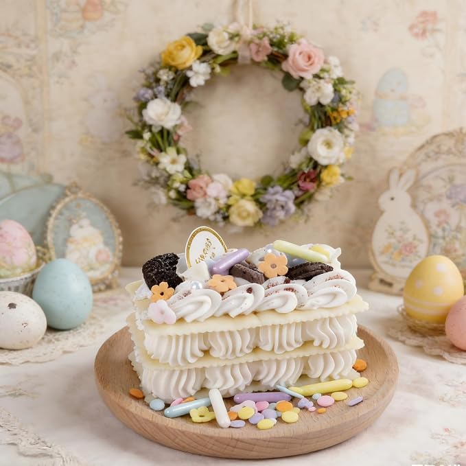 Easter Sprinkles for Cake Decorating - 6.53 oz Pastel Spring Sprinkles, Edible Sugar Candy Bunny Flower for Baking, Ice Cream, Cookies, Cupcake Topper