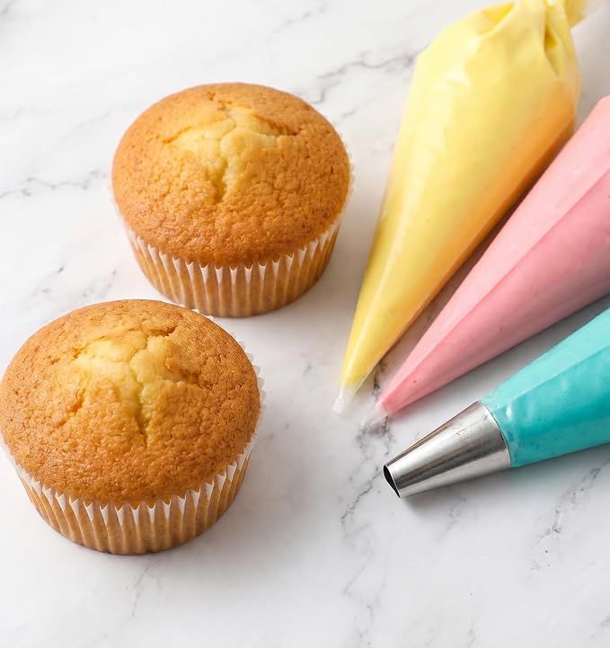 5 Pcs Piping Tip Set, Flower Piping Tips for Cake Decorating – Flower Petal Icing Tips, Stainless Steel Cakes Decor Pastry Tools for Cake Decorating Cupcake