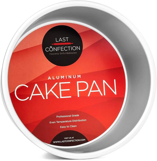 Last Confection 7" x 4" Round Cake Pan, Anodized Aluminum Cake Pan Baking Tin Mold, Professional Bakeware