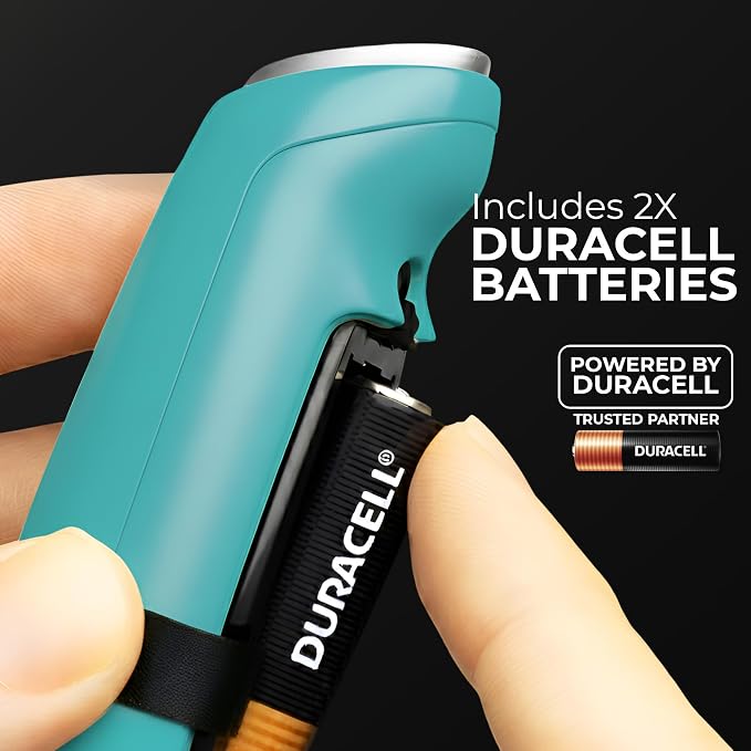 Zulay Kitchen Powerful Milk Frother Wand With Duracell Batteries - Ultra Fast Handheld Drink Mixer - Electric Whisk Foam Maker for Coffee, Lattes, Cappuccino & Matcha - Triple Whisk - Queen Turquoise