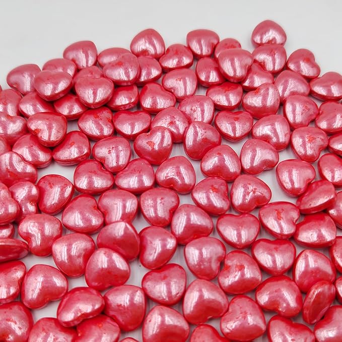 Red Heart Sprinkles, Edible Heart Cake Decorating, Baking Cake Decorations Cupcake Toppers Cookie Decorating, Wedding Party Valentine Supplies