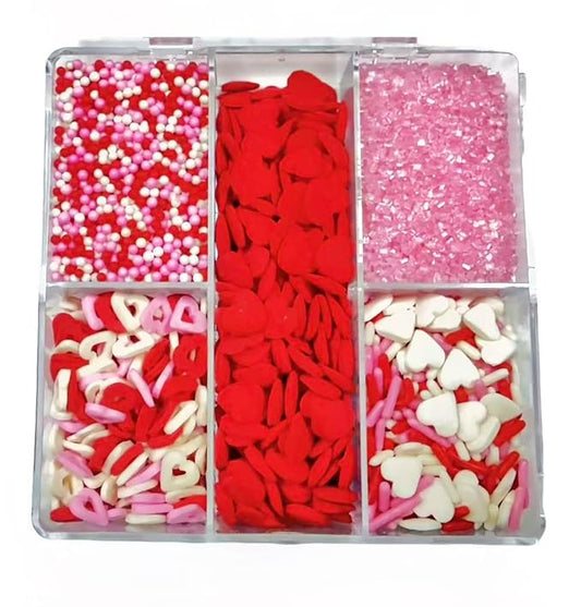 Sentovac Edible Candy Heart Jimmies Mixing Cupcake Toppers Decorations Sprinkles Cake Cupcakes Decoration