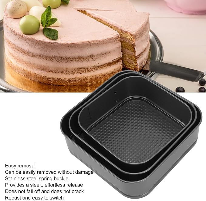 RiToEasysports Springform Cake Pan Nonstick Carbon Steel Leakproof Cheesecake Pan for Baking Fans (24/26/28)