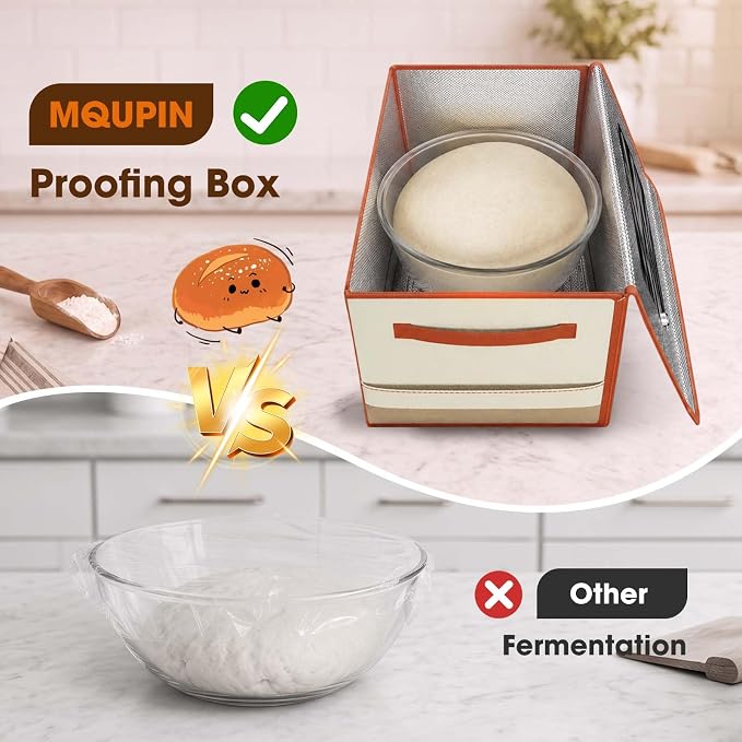 Folding Bread Proofing Box with 68-131℉ Temp Control for Sourdough | Bread Proofing Box,0-99H Timer,3-Sided Heating,Dough Proofer with Metal Rack&,Ideal for Sourdough,Bread Baking, Pizza, Yogurt
