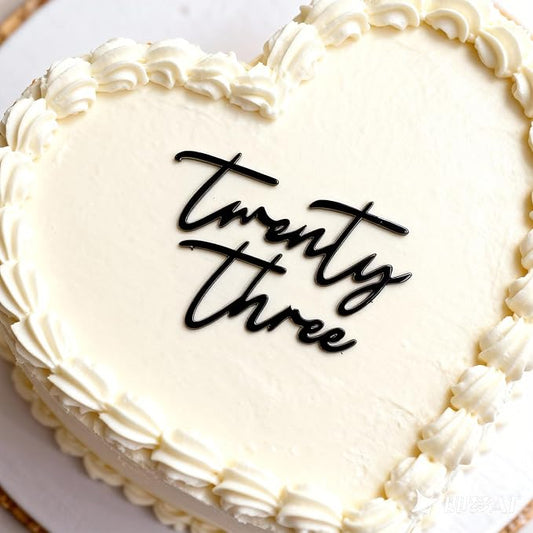 Acrylic twenty Three Cake Topper,23 Birthday Cake Toppers, 23rd Anniversary Party Decorations Supplies for Happy 23rd Birthday Anniversary Party Cake Decorations Supplies