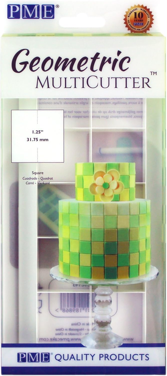 PME Geometric Multicutter for Cake Design Square, Large Size, 1.25-Inch
