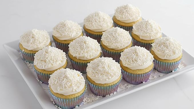 NCS Pearlized White Jimmies Edible Sprinkles – Cupcake, Cake & Cookie Decorations, 7 oz