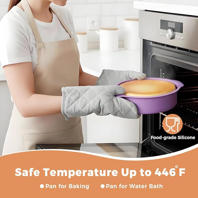 Non-toxic Springform Pan 9 Inch Nonstick Cheesecake Pan with Sleeve | Leakproof Spring Form Pan for Cheesecake, Stainless Steel 9 Inch Springform Pan, Cheese Cake Pans for Baking and Water Bath