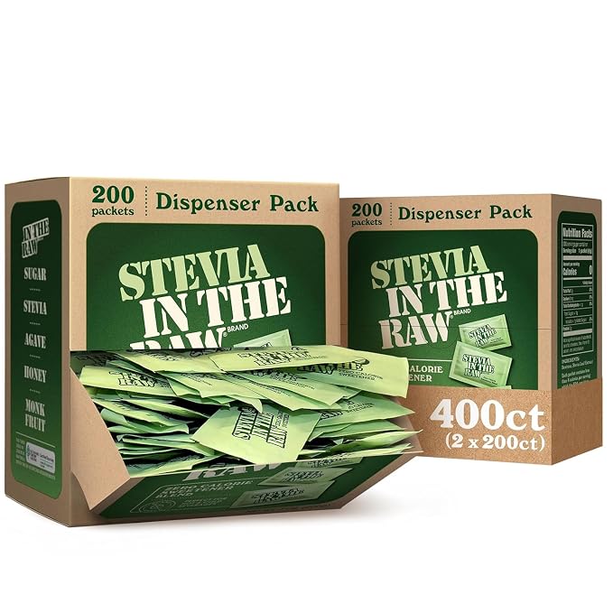 Stevia In The Raw, Stevia Sweetener Packets, 200 Ct Box, 2 Pack