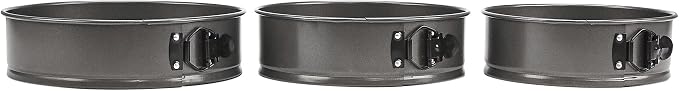 GoodCook Everyday Nonstick Steel 3pc Springform Set, 8.5", 9.5", 10.25", Gray