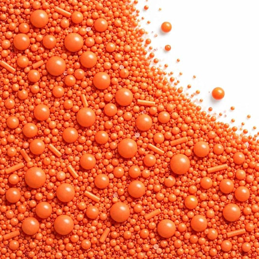 Confect Orange Sprinkles – Premium Bright Orange Pearl Cake & Cupcake Sprinkles (4.2 oz) – Bake Stable Edible Decorating Sprinkles for Cookies, Baking & Cake Decorations – Soft Chew