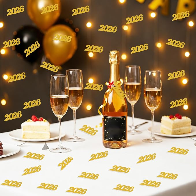Graduation Confetti 2026, Congrats Grad Confetti Class of 2026, 60g Gold Glitter Graduation Table Scatter Centerpiece for Graduation Party Decorations Senior High School Celebration Party Supplies