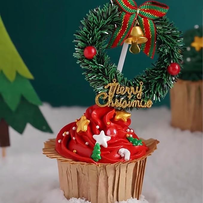 Sentovac Christmas Santa Claus Tree Sprinkle Red Green Mix Sprinkles Edible for Cake Decorating Cookie Cupcake Topper Baking Decorations Halloween Christmas Supplies 3.53 Oz