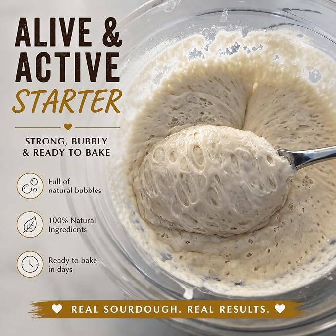 Dehydrated Sourdough Starter Culture – Natural Wild Yeast for Homemade Sourdough Bread – Easy Activation for Beginners – No Additives – MySourdoughWorld