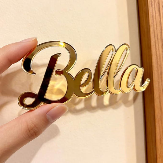 Personalized Cake Topper for Birthday Wedding with Any Text Numbers Mirror Acrylic Cake Toppers Cake Decoration for Birthday Anniversary Baby Shower Graduation (Design 4)