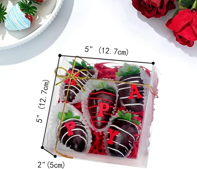 25Pack Full Clear Cookies Boxes 5x5x2Inches Bakery Boxes for Strawberries,Chocolate Bomb,Cakesickle,Mini Cake Cinnamon Roll &more