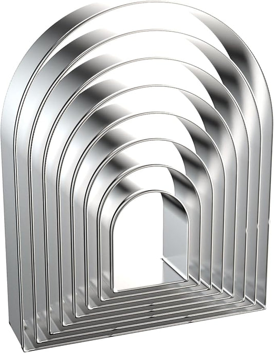 Arch Cookie Cutter Set 8-Piece 1.5" to 5" by QAAQS