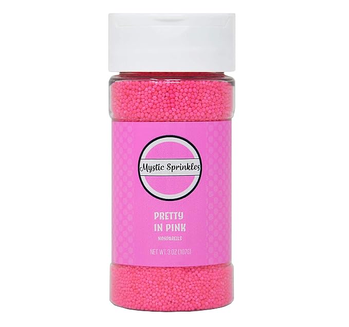 Mystic Sprinkles Nonpareils 3.0oz Bottle (Pretty In Pink)