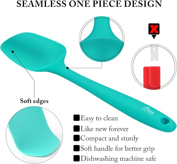 HOTEC Heat Resistant Silicone Basting Pastry Brushes BPA Free, Dishwasher safe, Easy to clean
