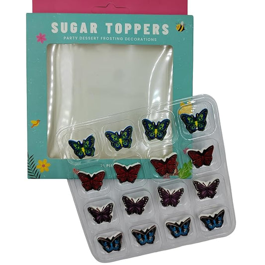 Edible Candy Butterflies Cake Decorations Dessert Sugar Sprinkles Party Cookie DIY Cake Cupcake Topper Icing Frosting Decoration Holiday Supplies