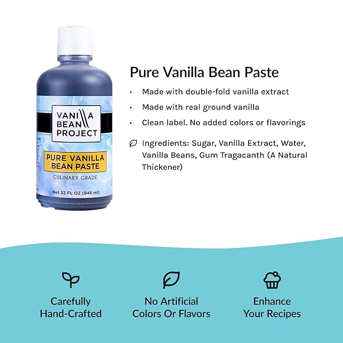 Pure Vanilla Bean Paste | Perfect for Baking and Cooking | Vanilla Bean Project | 4 Ounce