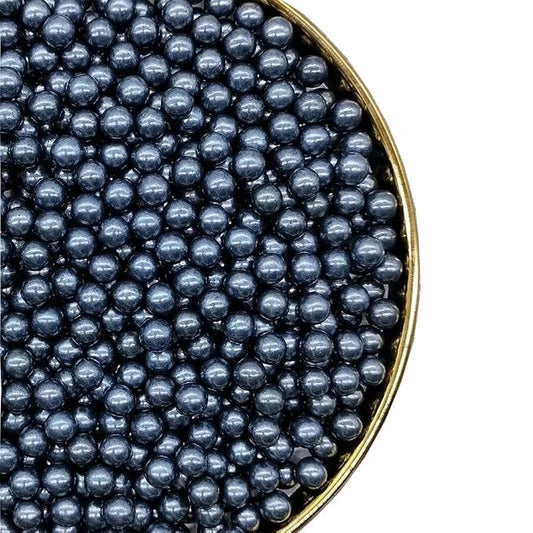 Black Edible Cake Pearls Sprinkles130g 4.6OZ,Cookie Sprinkles,Sugar Pearl, Edible Candy Pearls for Cake Cupcake Decorationg (7mm-Black)