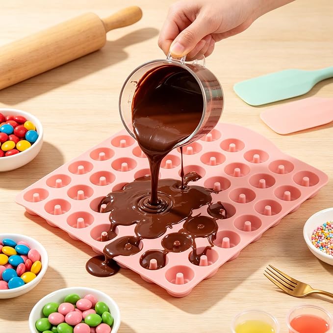 Donut Shapes Silicone Chocolate Molds Donuts Candy Fudge Mold For Gummy Candy Chocolate Cake Decoration