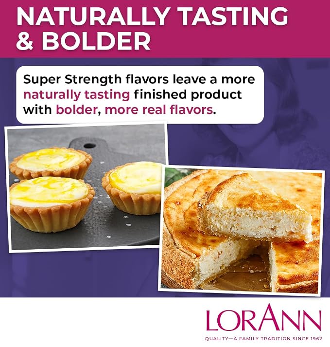 LorAnn Oils Super Strength Flavoring - Used For Candy Making, Flavoring Extracts, Baking, Hard Candy, and Flavor Oils - Bold, Natural Flavors 4X Stronger Than Extracts - Cheesecake, 0.125 fl oz