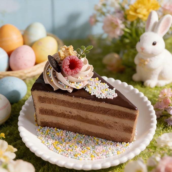 Easter Sprinkles for Cake Decorating, 8Oz Rainbow Jimmies Pearl Bunny Confetti Pastel Sprinkles for Cookie Baking Ice Cream Cupcake Decorations