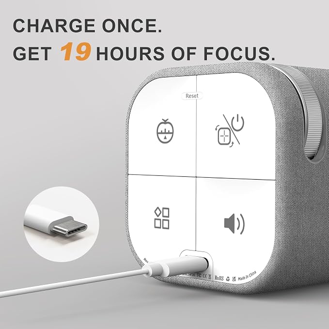 REACHER Fast Custom Pomodoro Timer Cube, Productivity Timer for ADHD | Fast Custom, Silent Mode, Vibrate Reminder, Adjustable Beeps, Magnetic Base, Visual Countdown, Study, Kitchen, Classroom