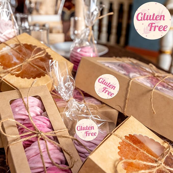 Louise Maelys 1.5 Inch Gluten Free Stickers - 500 PCS Gluten Free Labels for Bakeries, Home Kitchen & Food Packaging (Easy Peel, No Residue)