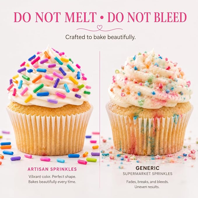 Confect Galaxy Pop Rainbow Sprinkles – Custom Blend Multicolor Jimmies – Edible Cake & Cupcake Decorating Toppings – Vegan, Gluten-Free, Nut-Free, Soy-Free, Dairy-Free, Palm Oil-Free – 4.2 Oz