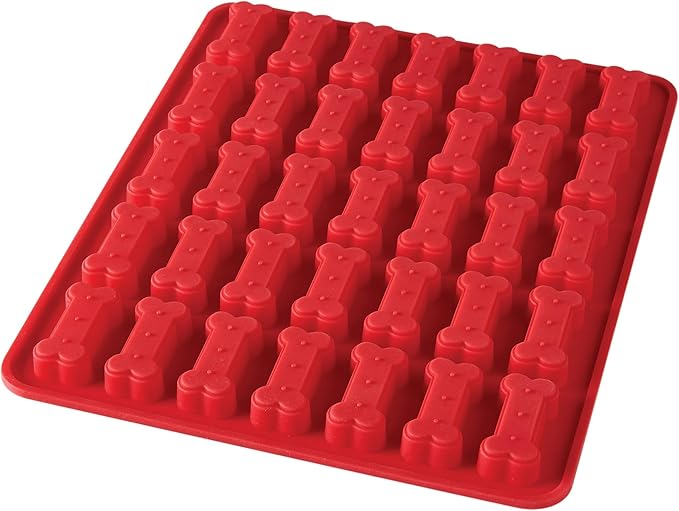 Mrs. Anderson's Baking Silicone Dog Biscuit Pan, 35 Cup, European-Grade Silicone Bakeware, For Bone-Shaped Dog Treats
