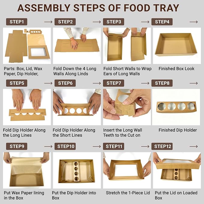 Extra Large Disposable Serving Pastry Box Cardboard 5PK, Strong Platter Box w/ Lid for 8-10 People To Go, Stably Filled Catering Charcuterie Board for Picnic Party Take Out (17.5"x13.5"x3.5"H)