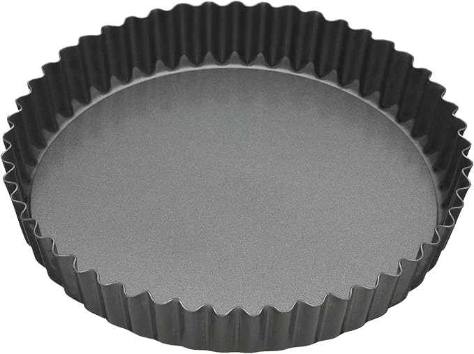 MasterClass Non-Stick Fluted Flan Tin/Quiche Pan with Loose Base, 25 cm (10")