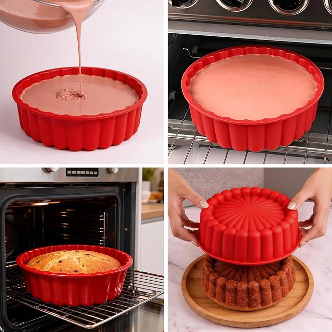 SOV Silicone Springform Pan Protector for 7.5inch Pans, Silicone Cheesecake Waterbath Pan Protector for Preventing Water from Entering (8 inch +2 packs)