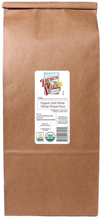 Organic Soft White Whole Wheat Flour - 10lbs