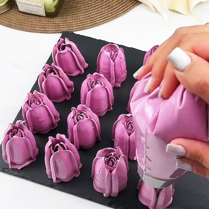 Extra Large Stainless Steel Russian Piping Tips, Floral Icing Nozzles for Cake Decorating, Pastry Cupcake Frosting & Flower Decoration, Baking Cake Decorating Supplies Kitchen Gadgets XL56