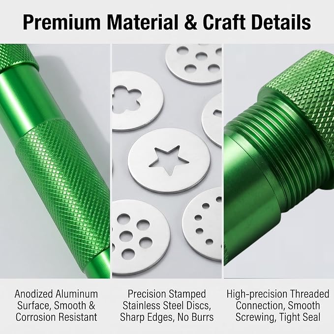 Clay Extruder Clay Tool Sugar Paste Extruder Cake Decor Tools Rotary Crowded Mud Clay Extruder Craft Cake Fondant Sculpture Decorating Tool Set Ceramics Pottery Clay Extruders with 20 Discs