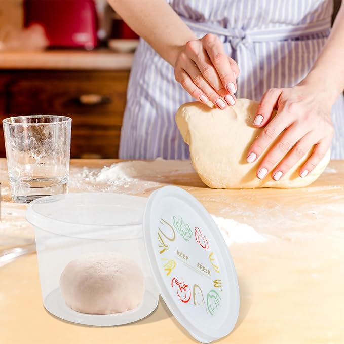 Stackable Pizza Dough Proofing Boxes Dough Proofing Container with Lid 1100ml portion (3)