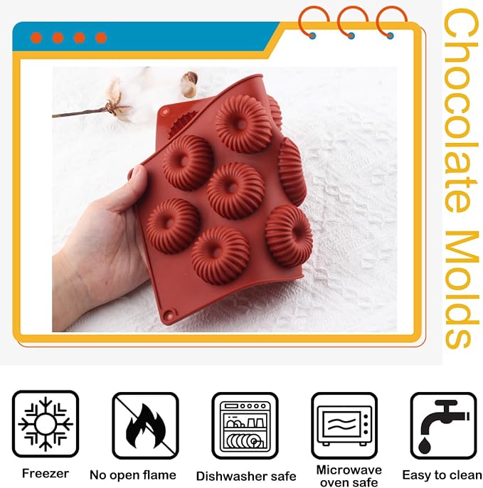 12 Cavity Mini Donut Shaped Silicone Chocolate Molds Doughnut Pan Mold For Donuts Muffin Cupcake