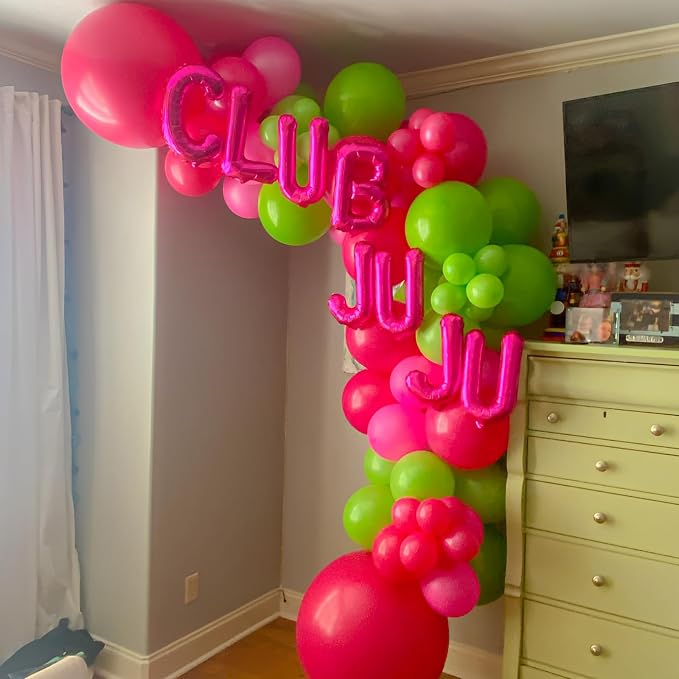 Voircoloria 90pack Hot Pink Balloons Different Size 18/12/10/5 Inch Dark Pink Balloon Garland Arch Kit for Graduation, Wedding, Birthday, Princess Theme Party, Valentine's Day, Baby Shower Decorations