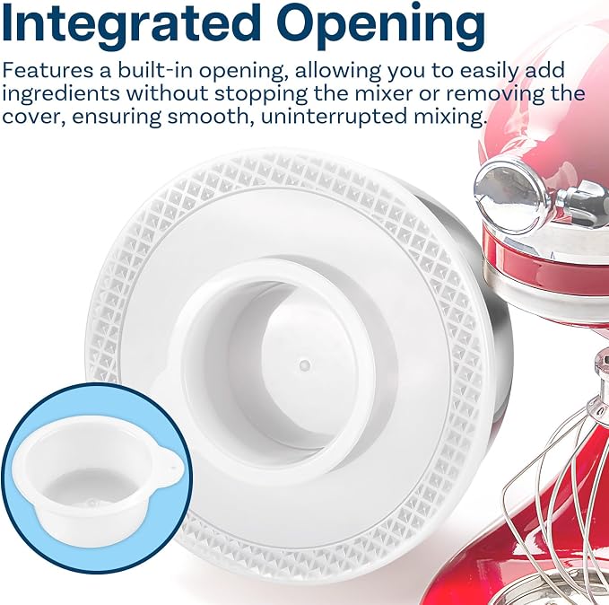 Mixer Attachments for KitchenAid 4.5–5 Quart Tilt-Head Stand Mixers – Compatible with Artisan & Classic – Beaters, Whisks, Dough Hooks & Attachment Sets by MMOBIEL (Bowl Lid, Eco-friendly PE)