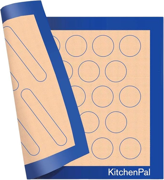 Extra-Thick Silicone Baking Mat – Two-Sided Pastry Sheet for Cookies, Macarons & Elciar, Food Grade, BPA Free, Reusable, Non-Stick, 11.8 x 15.7 Inch