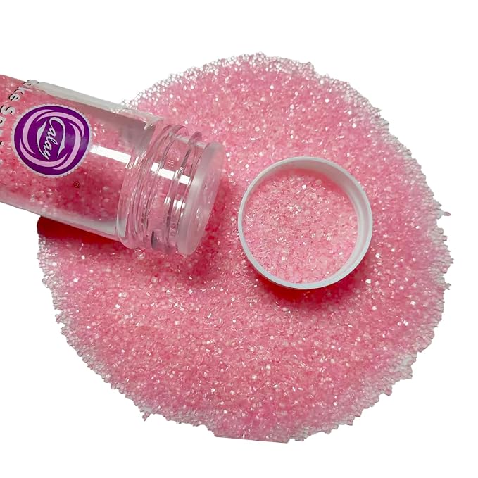Sentovac Light Pink Sanding Sugar for Baking Edible Sparkling Coarse Sugar Crystals Sprinkles for Baking Topping Cake Cookie Cupcake Topper Ice Cream Decoration Supplies 3.2 OZ