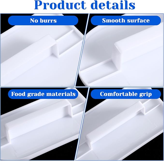 2 PCS Fondant Smoother, White Plastic Fondant Icing Smoother, Paddle Fondants Polisher Finisher Sugarcraft Cups for Cake Decoration Sugarcraft Paddles Sculpting, 14.5 x 8 cm/5.7" x 3.1"