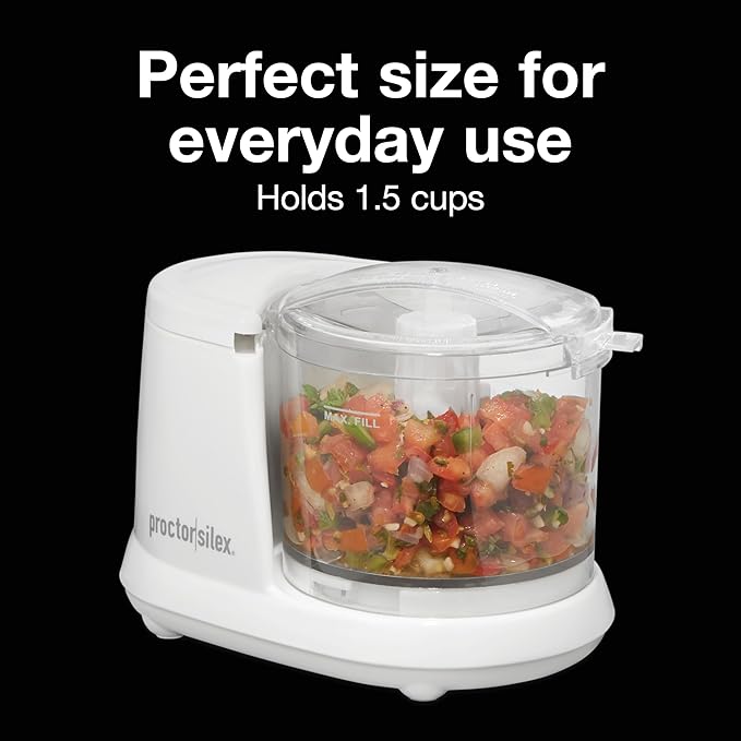 Proctor Silex Durable Electric Vegetable Chopper & Mini Food Processor
