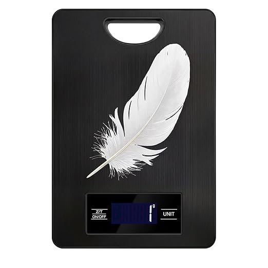 Food Scale, Digital Food Scale, Kitchen Scale with Hang Loop, 11lb Precise Baking Scale, Stainless Steel–High Precision Digital Scale for Food, Measures Grams, Ounces, Perfect for Home Cooking Baking