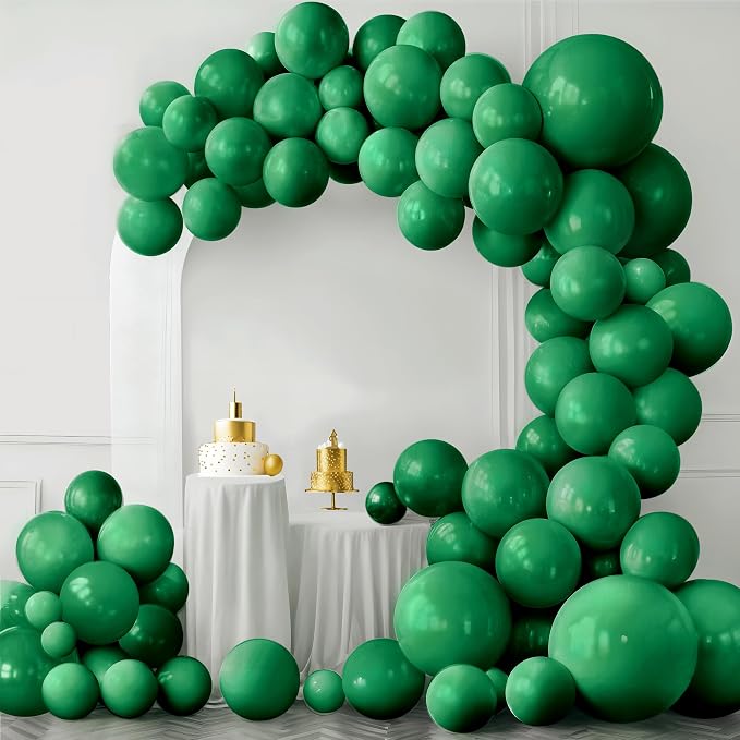 KatchOn, Dark Green Balloons - 12 Inch, Pack of 110 | Emerald Green for St Patricks Day Decorations, Birthday Decorations | St Patricks Day Balloons for Ramadan Decoration for Home | Eid Decorations